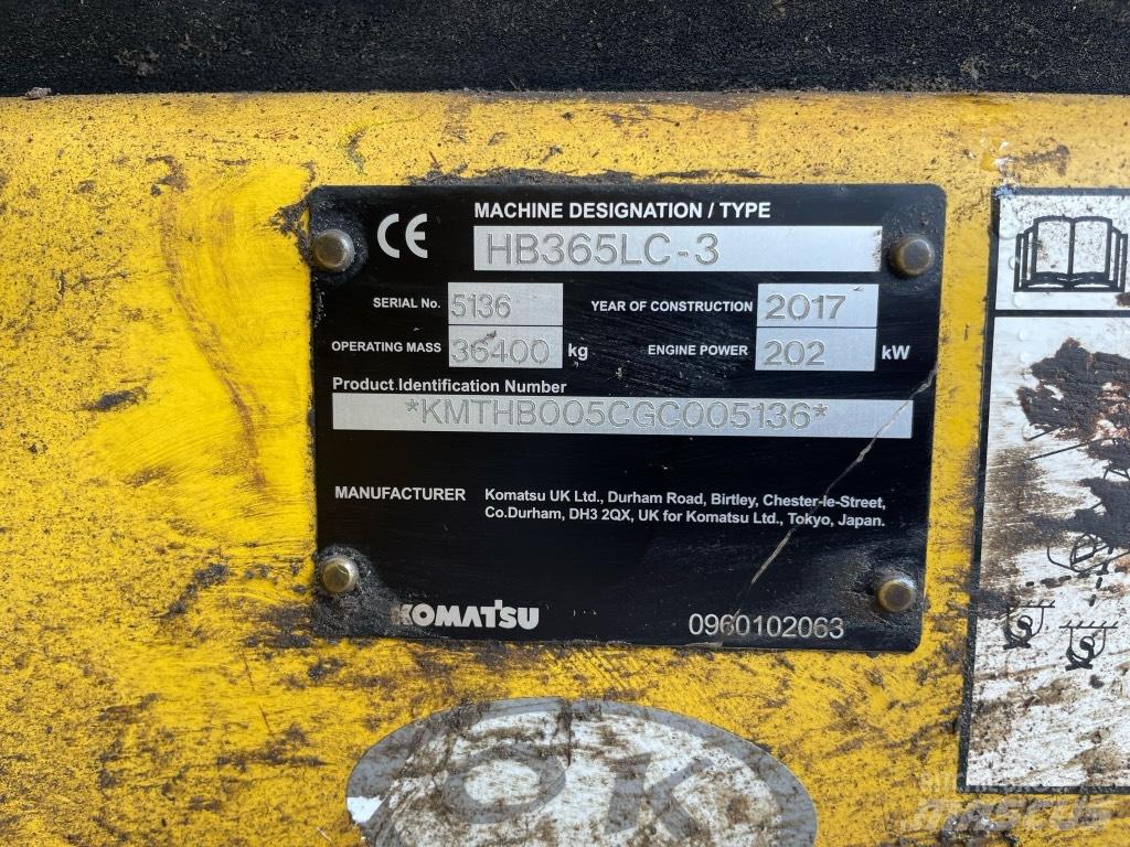 Komatsu HB 365 LC3 Vikšriniai ekskavatoriai