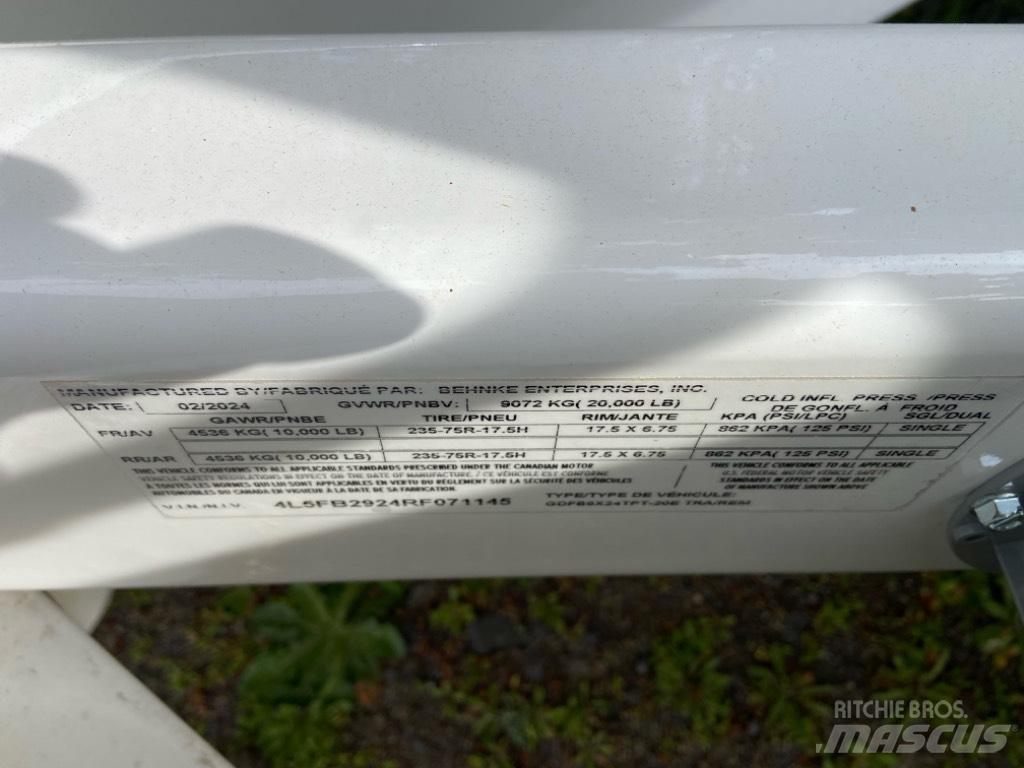 Behnke 8X24TPT-20E Kitos priekabos