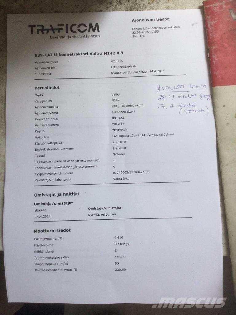 Valtra N 142 Direct Traktoriai