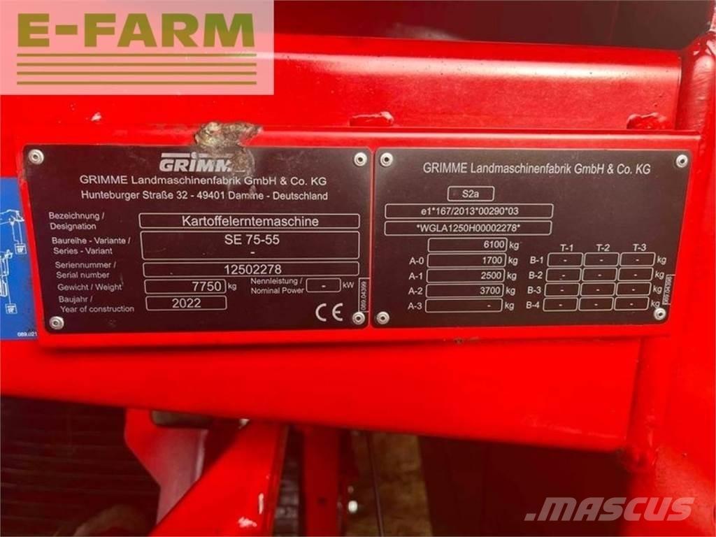 Grimme se 75-55 sb Bulvių kombainai ir ekskavatoriai