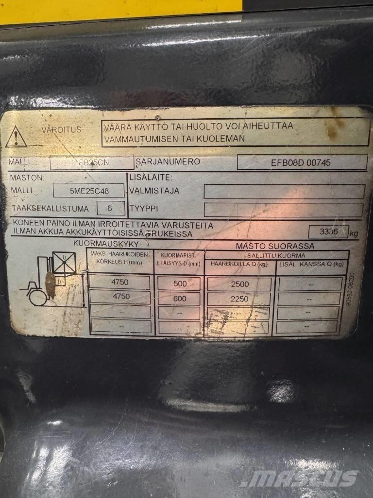 Mitsubishi FB25CN Elektriniai šakiniai krautuvai