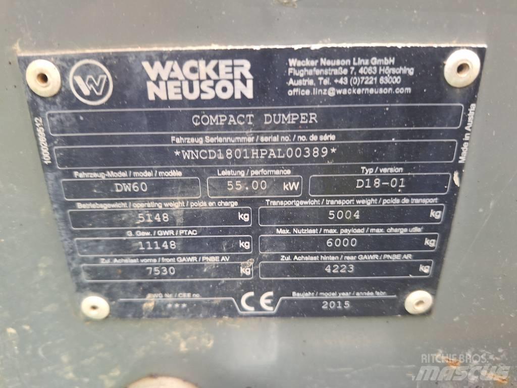 Wacker Neuson DW 60 Statybiniai savivarčiai sunkvežimiai