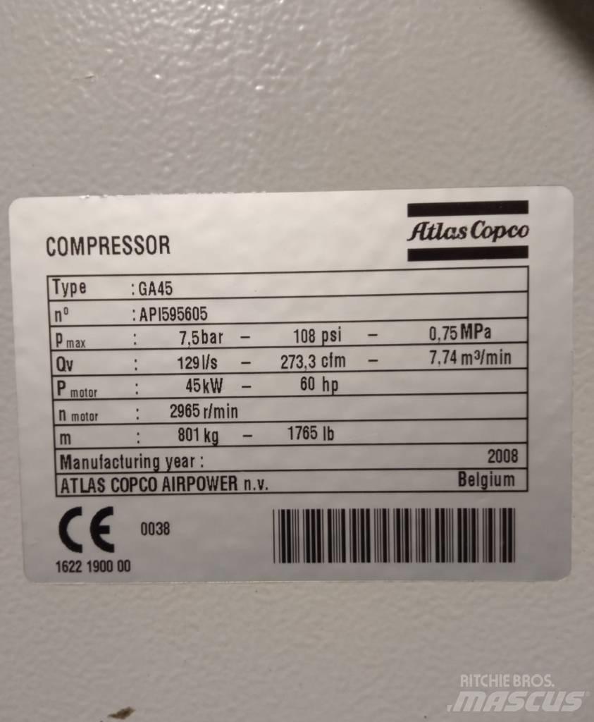 Atlas Copco GA45 Kompresoriai