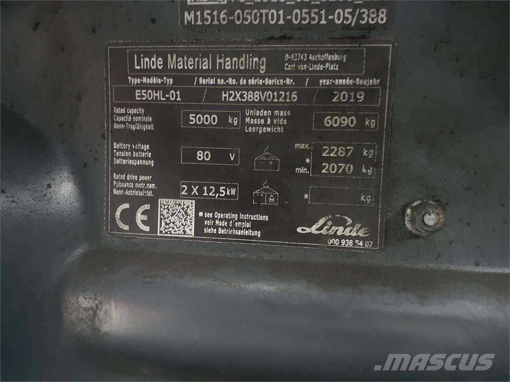 Linde E50HL Elektriniai šakiniai krautuvai
