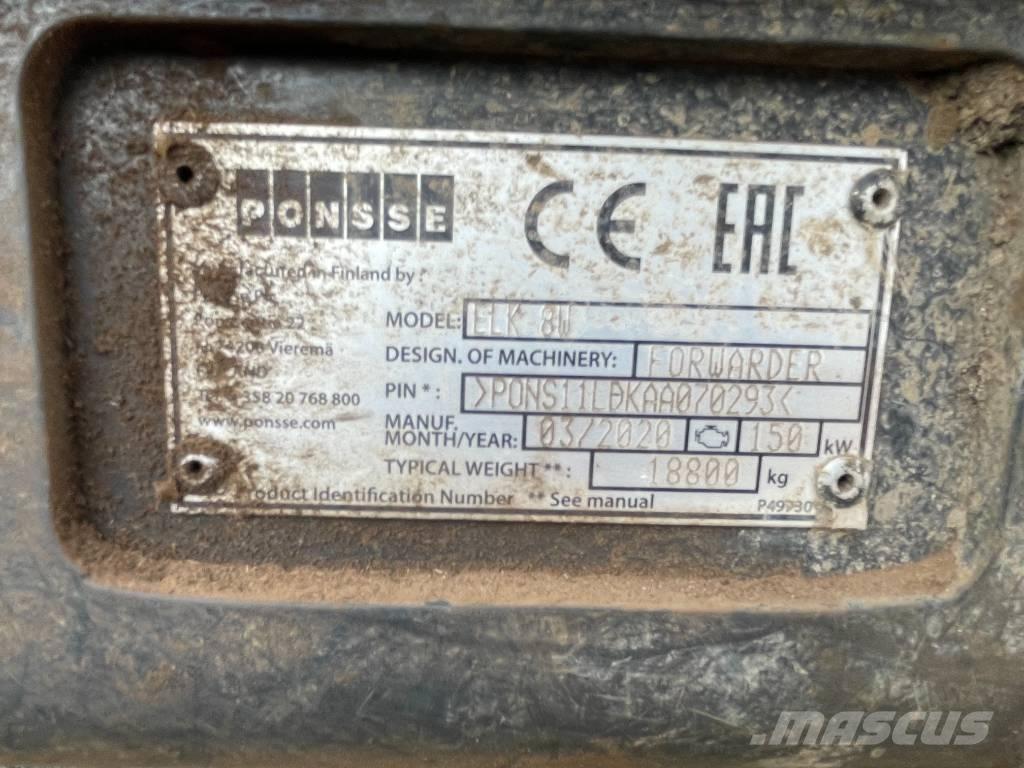 Ponsse Elk Naudoti miškovežiai (Forvarderiai)