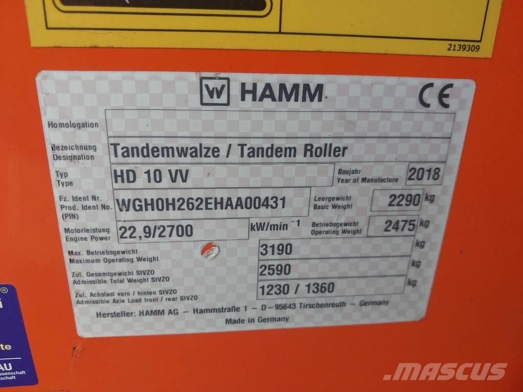 Hamm HD 10 VV Porinių būgnų volai