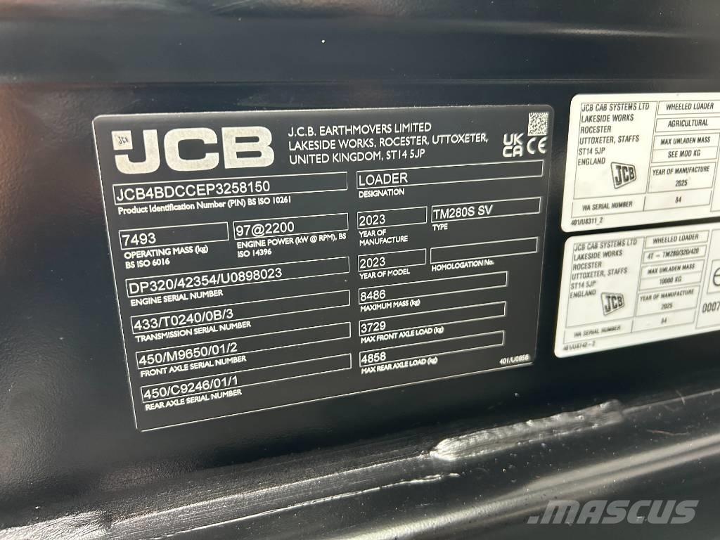 JCB TM280S Teleskopiniai krautuvai žemės ūkiui