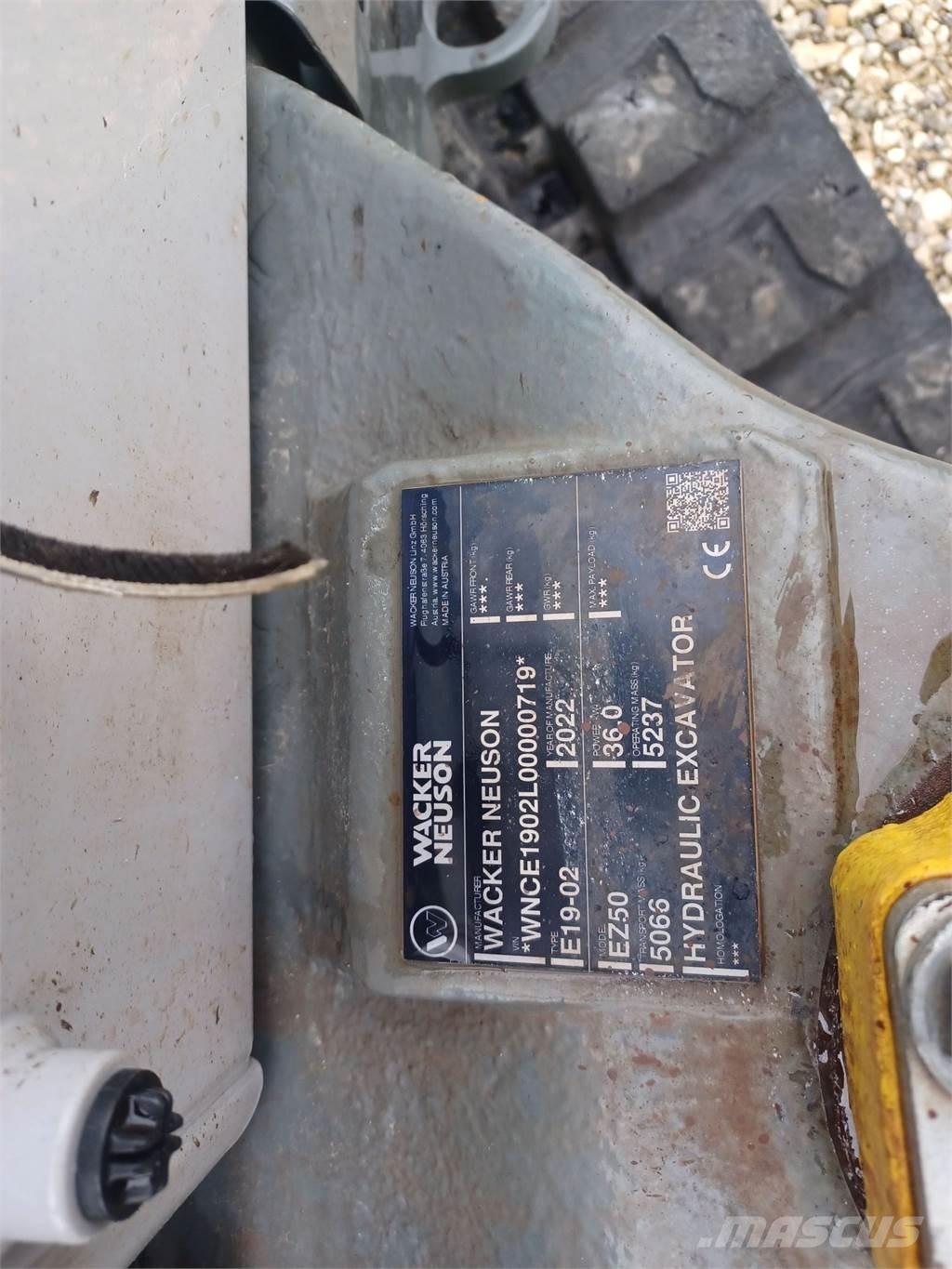 Wacker Neuson EZ50 Vikšriniai ekskavatoriai
