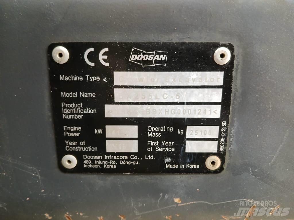 Doosan DX 255 LC Vikšriniai ekskavatoriai