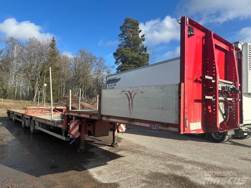 HRD Jumbotrailer Bortinių sunkvežimių priekabos su nuleidžiamais bortais