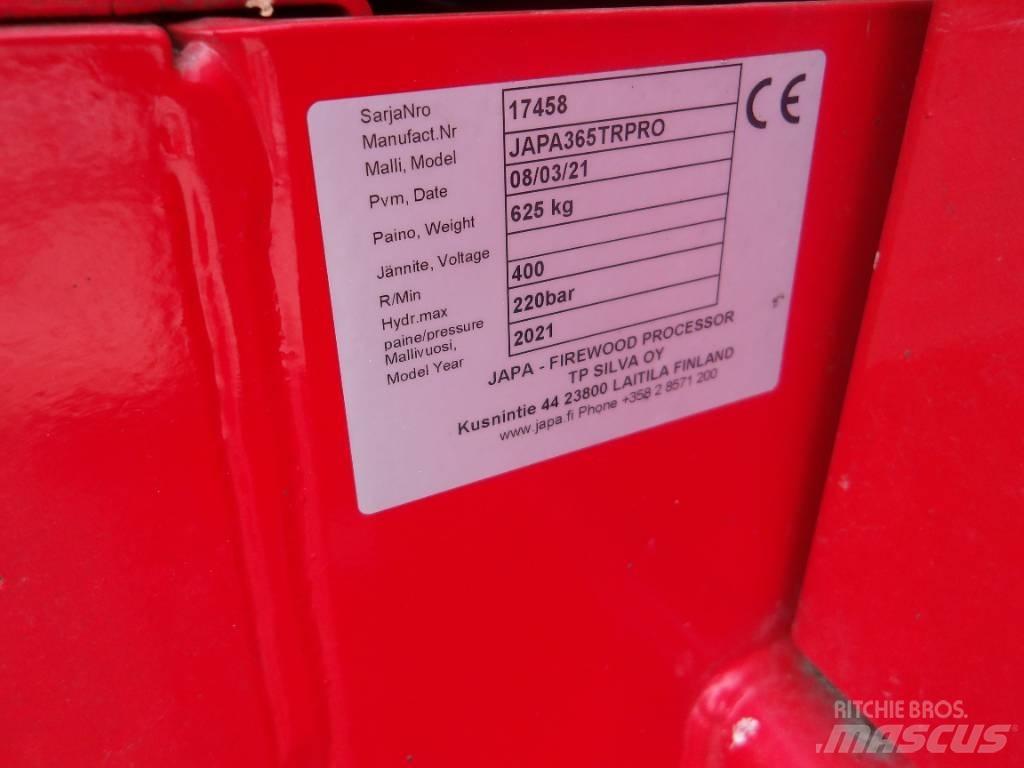 Japa 365 PRO TR Medžių skaldymo, pjovimo ir lupimo įrengimai