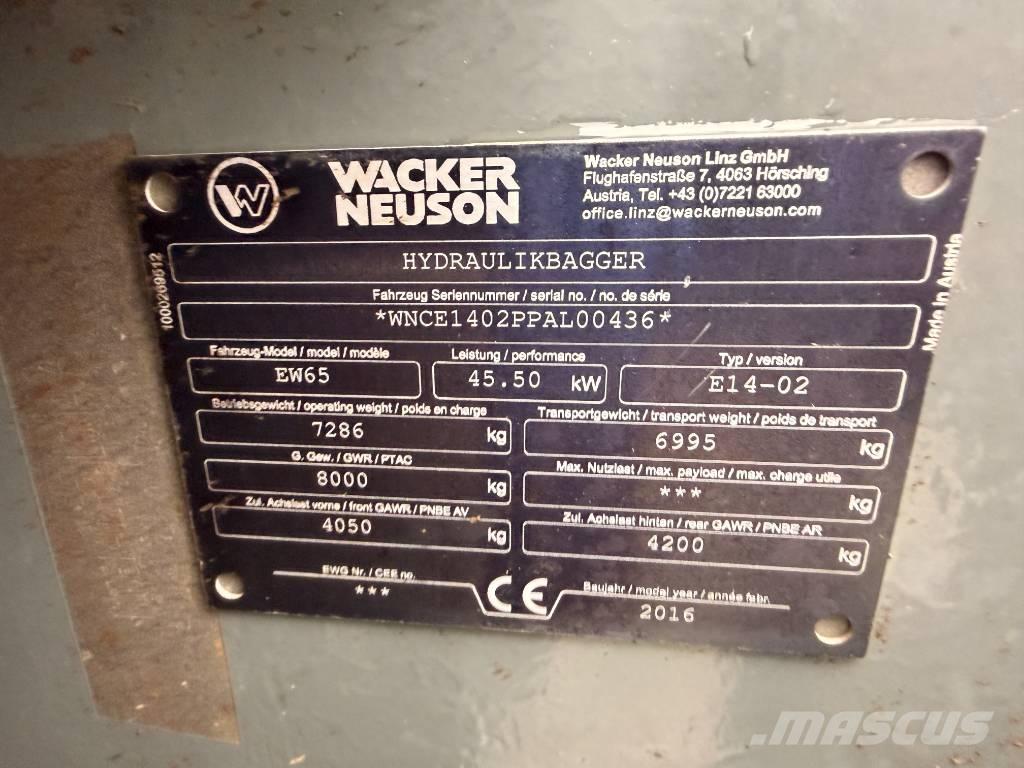 Wacker Neuson EW65 Ratiniai ekskavatoriai