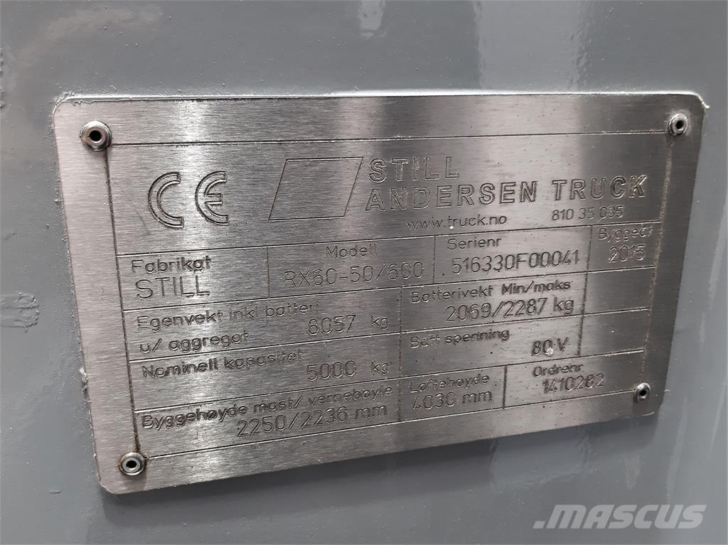 Still RX60 50 600 Elektriniai šakiniai krautuvai