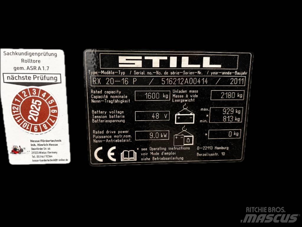 Still RX20-16P Elektriniai šakiniai krautuvai