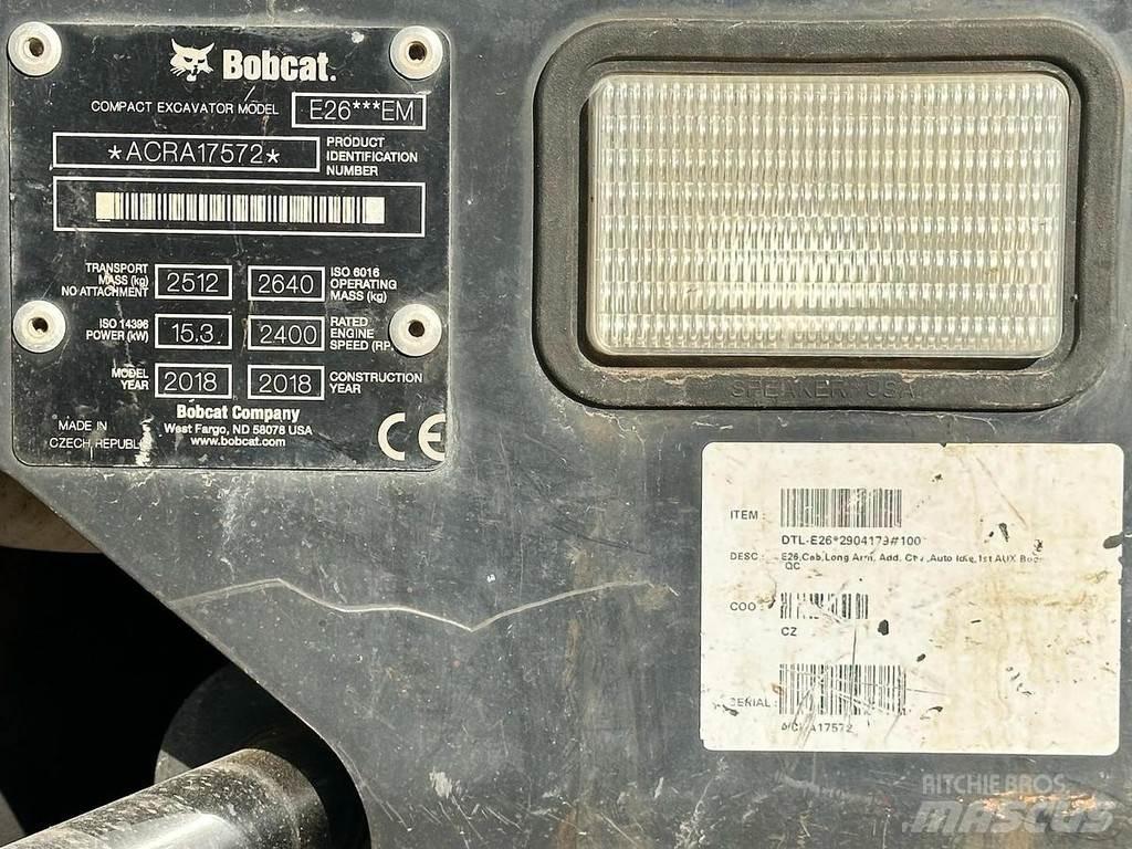 Bobcat E26 Mini ekskavatoriai < 7 t