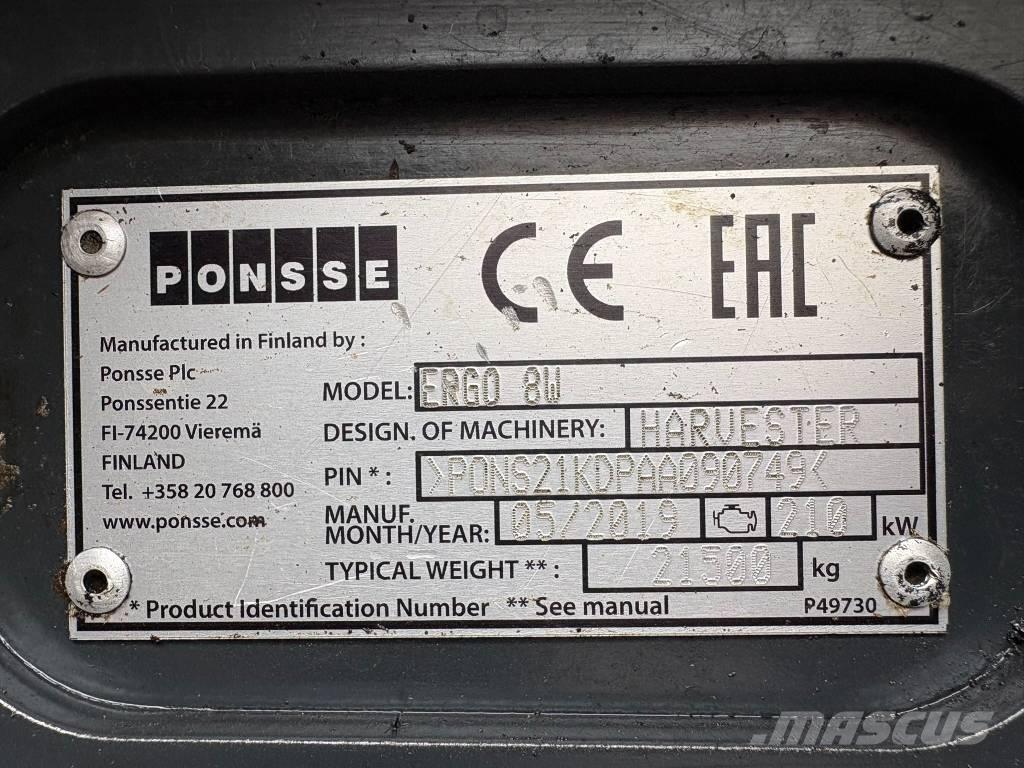 Ponsse Ergo 8W Miško technika (Harvesteriai)