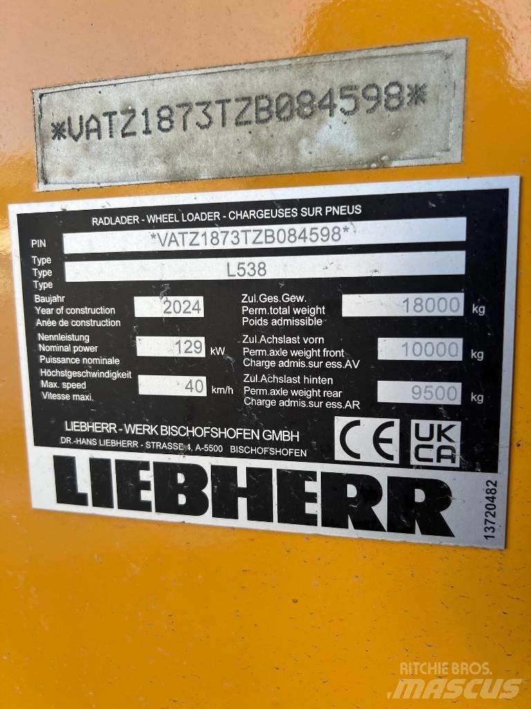 Liebherr L 538 Naudoti ratiniai krautuvai