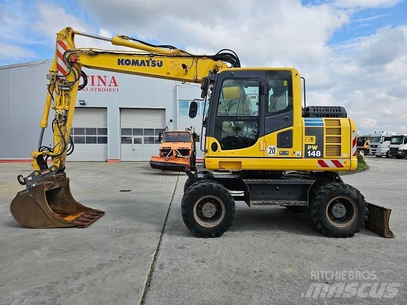 Komatsu PW 148-8 Ratiniai ekskavatoriai