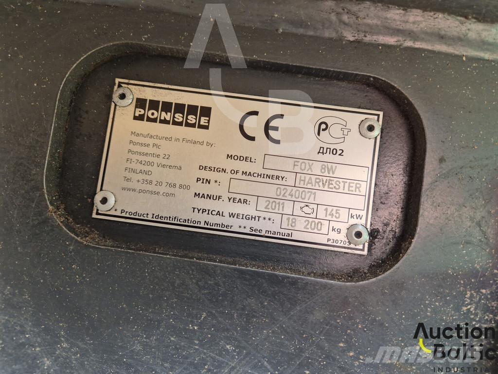 Ponsse Fox 8W Miško technika (Harvesteriai)