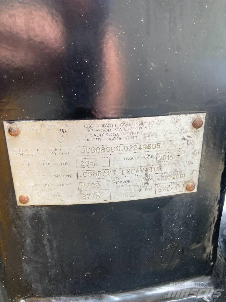 JCB 86 C-1 eco Vidutinės galios ekskavatoriai 7-12 t