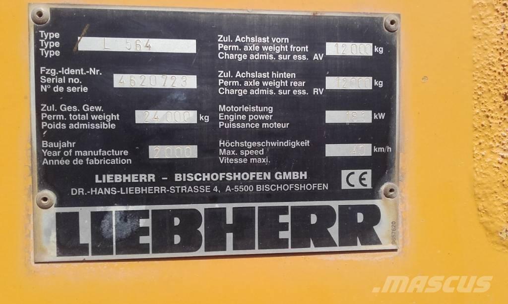 Liebherr L 564 Naudoti ratiniai krautuvai
