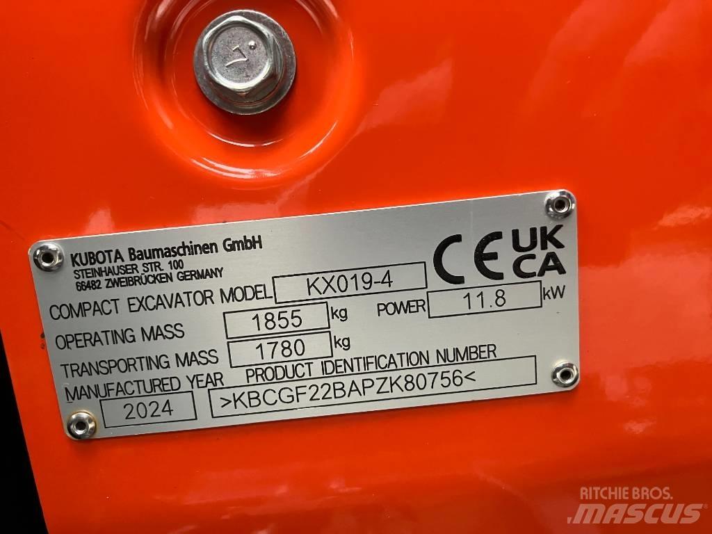 Kubota KX 019-4 Mini ekskavatoriai < 7 t