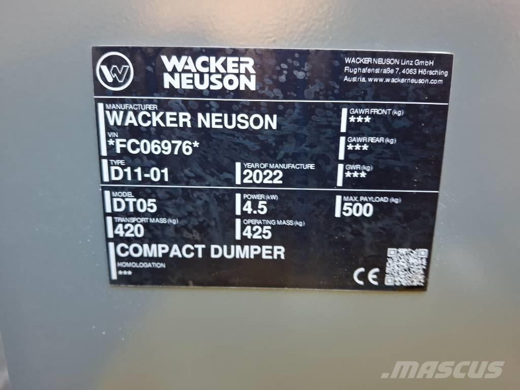 Wacker Neuson DT 05 Vikšrinė savivartė technika
