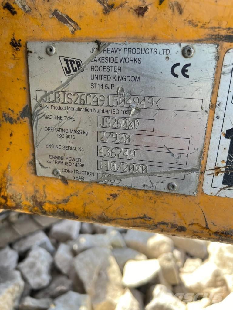 JCB JS 260 XD Sijos ir savivarčiai