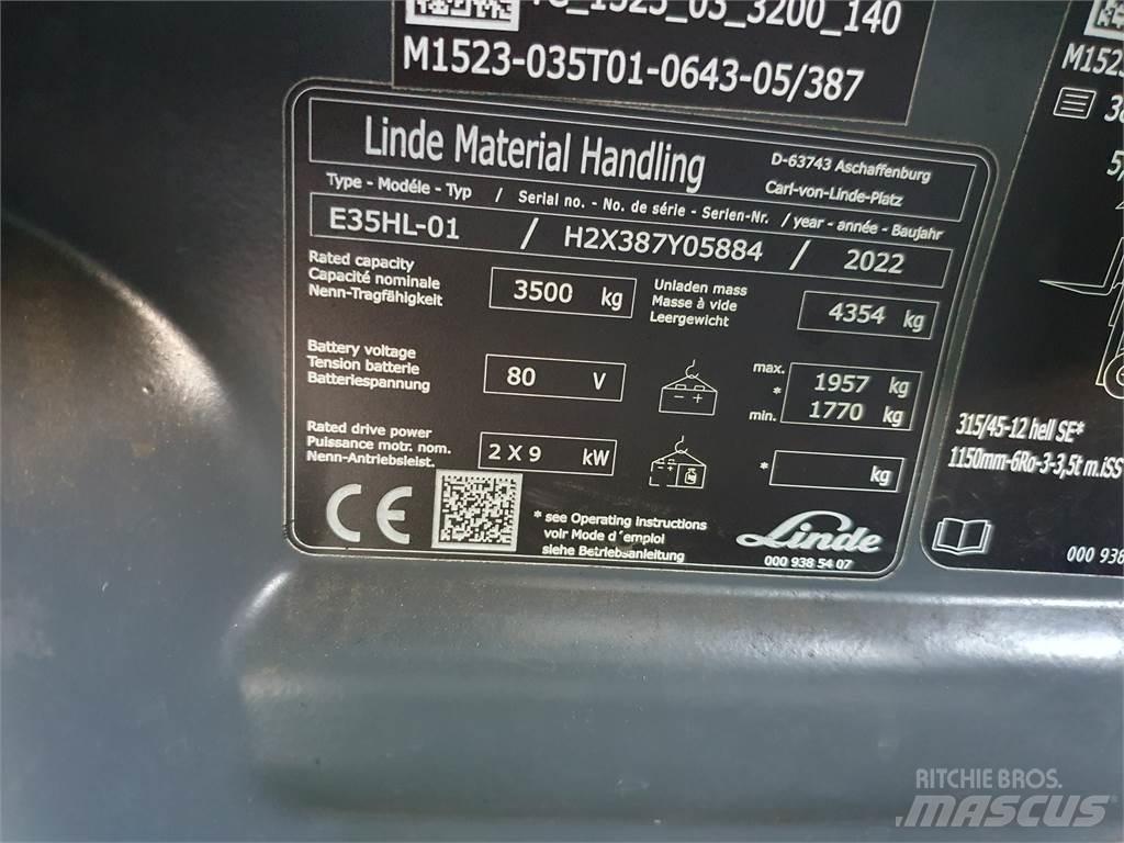 Linde E35HL Elektriniai šakiniai krautuvai