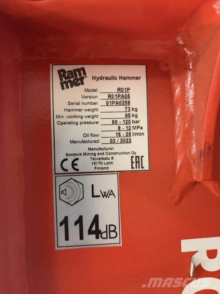 Rammer R01P Hidrauliniai kūjai / Trupintuvai