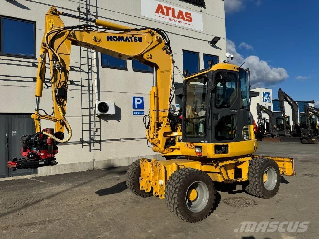 Komatsu PW 98 MR-6 Ratiniai ekskavatoriai