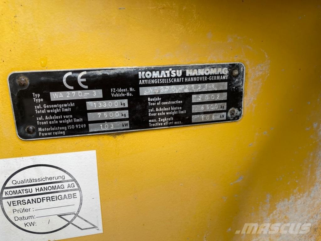 Komatsu WA 270-3 Naudoti ratiniai krautuvai