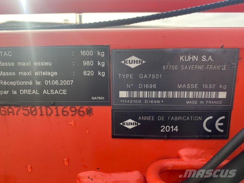 Kuhn GA 7501 Pradalges formuojantys padargai