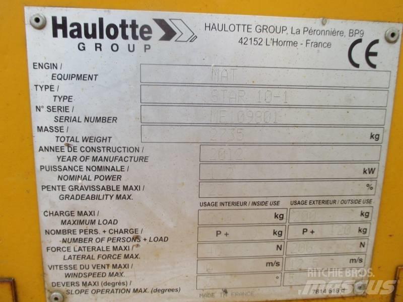 Haulotte Star 10 Vertikalūs stiebiniai keltuvai
