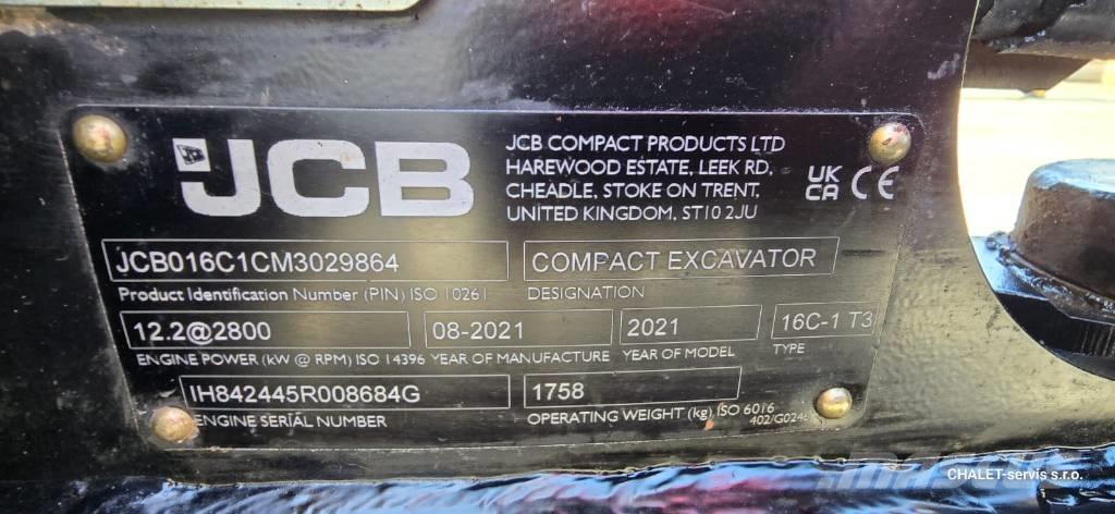 JCB 16 C-1 Mini ekskavatoriai < 7 t