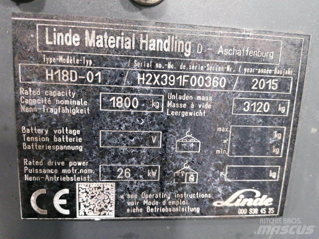 Linde H18D-01 LPG (dujiniai) krautuvai
