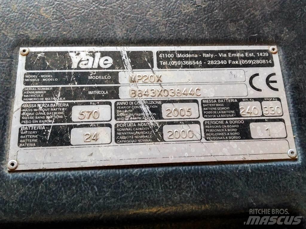 Yale MP20X Žemų aukščių keltuvai su platforma
