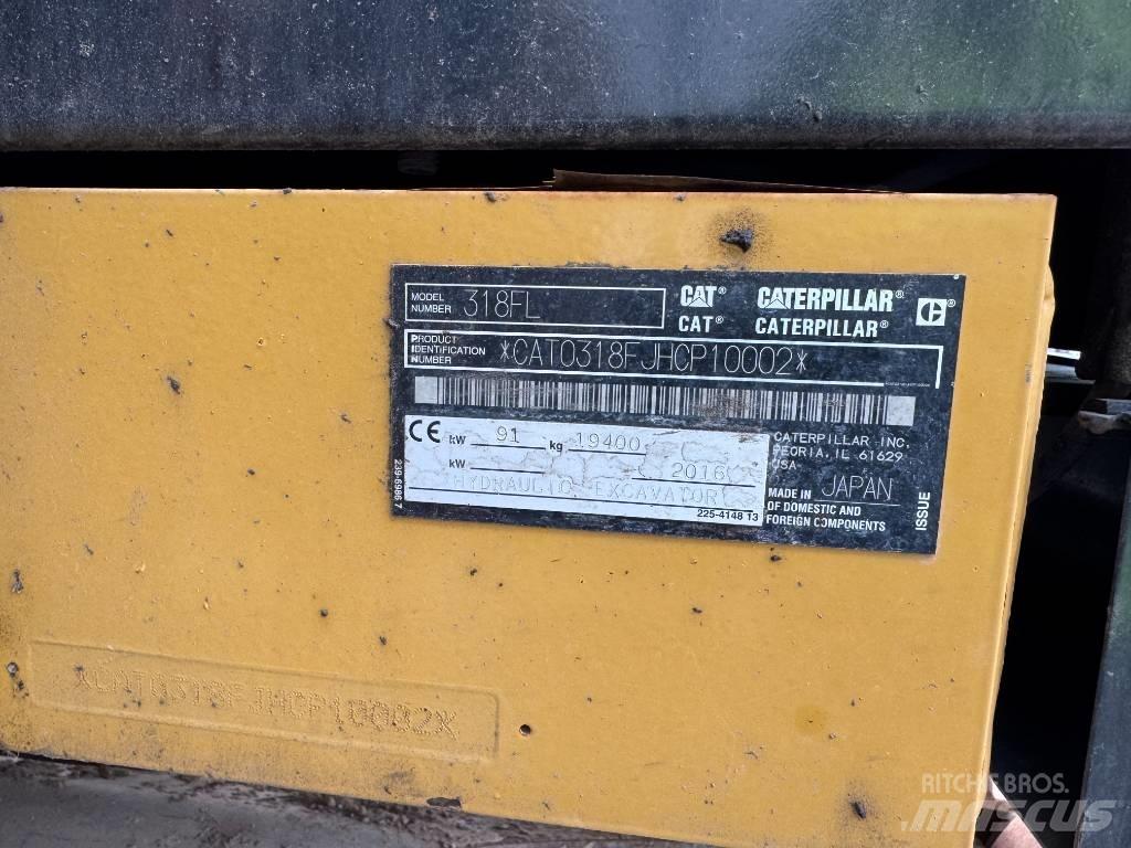 CAT 318 FL Vikšriniai ekskavatoriai