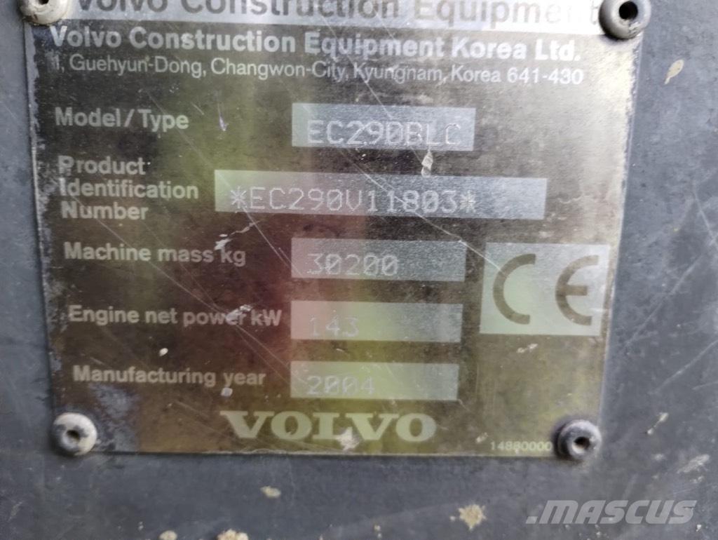 Volvo 290BLC Vikšriniai ekskavatoriai