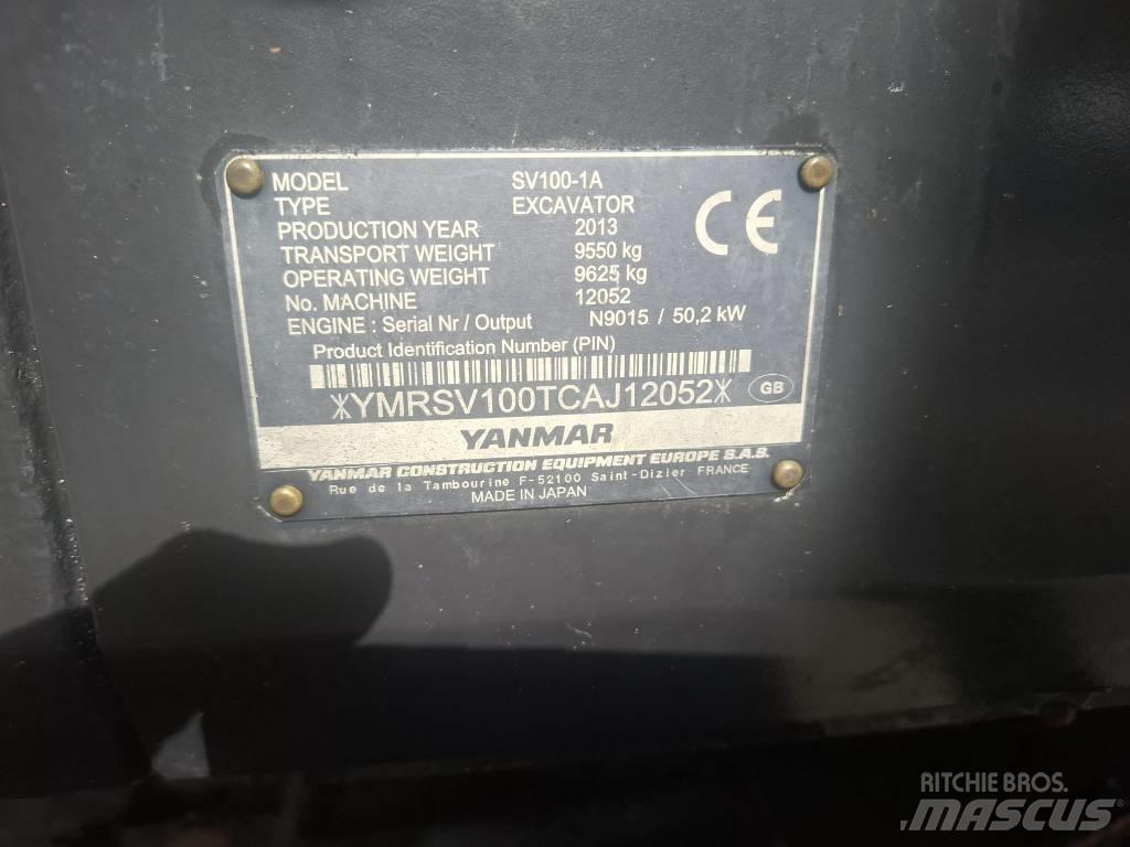Yanmar SV 100-1A Vidutinės galios ekskavatoriai 7-12 t