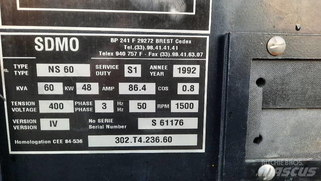 Sdmo NS 60 Dyzeliniai generatoriai