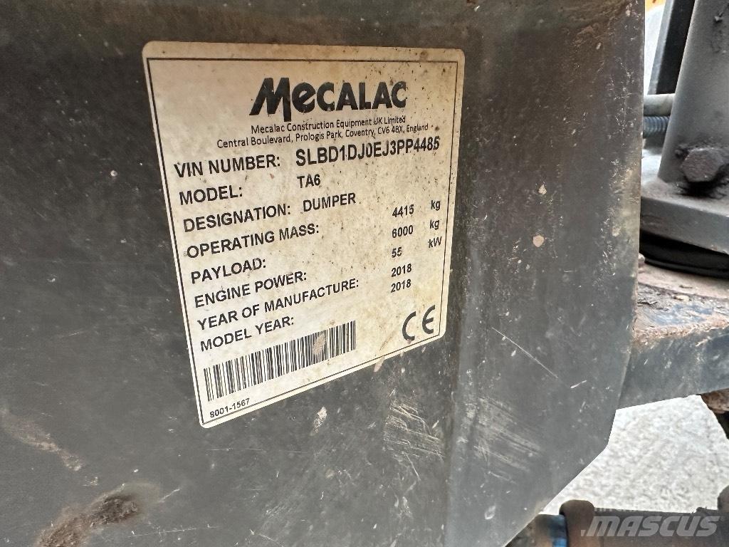 Mecalac TA 6 Statybiniai savivarčiai sunkvežimiai