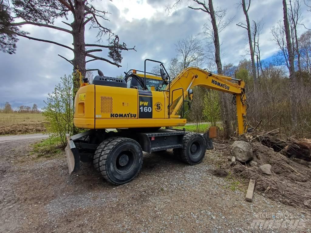 Komatsu PW 160-7E0 Ratiniai ekskavatoriai