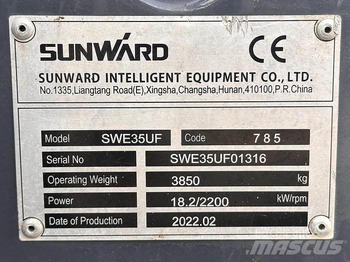 Sunward SWE35UF Mini ekskavatoriai < 7 t