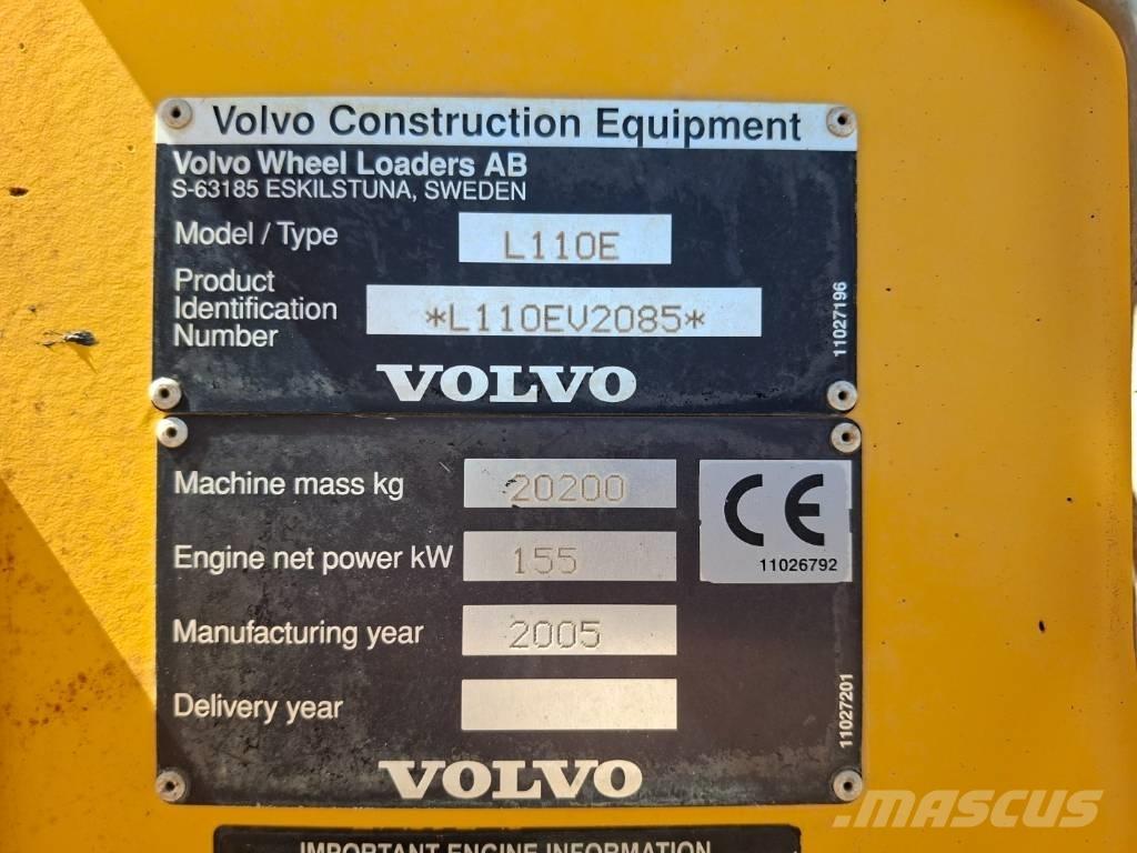 Volvo L 110 E Naudoti ratiniai krautuvai