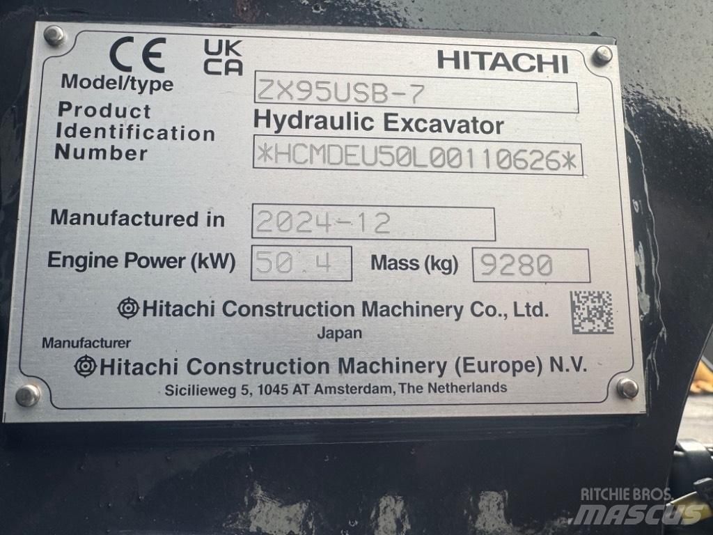 Hitachi ZX 95USB-7 Vidutinės galios ekskavatoriai 7-12 t