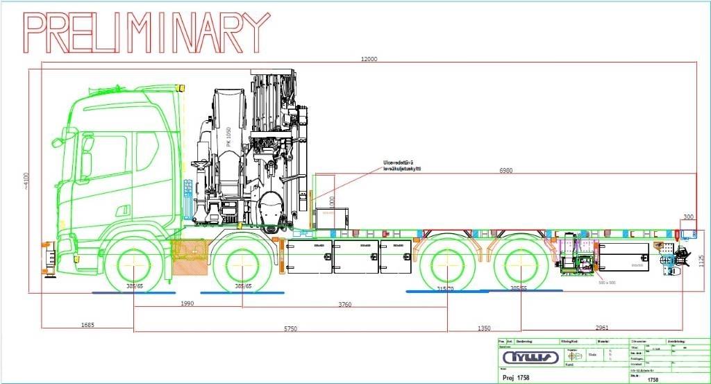 Scania R 590 Automobiliniai kranai