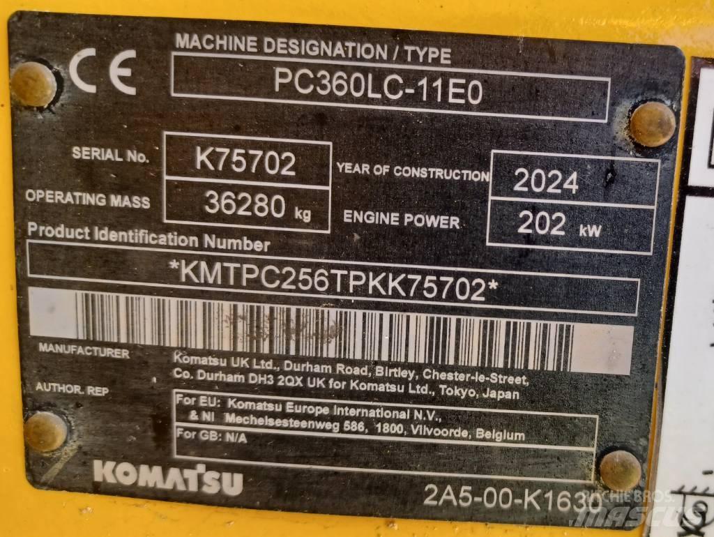 Komatsu PC360LC-11 Vikšriniai ekskavatoriai