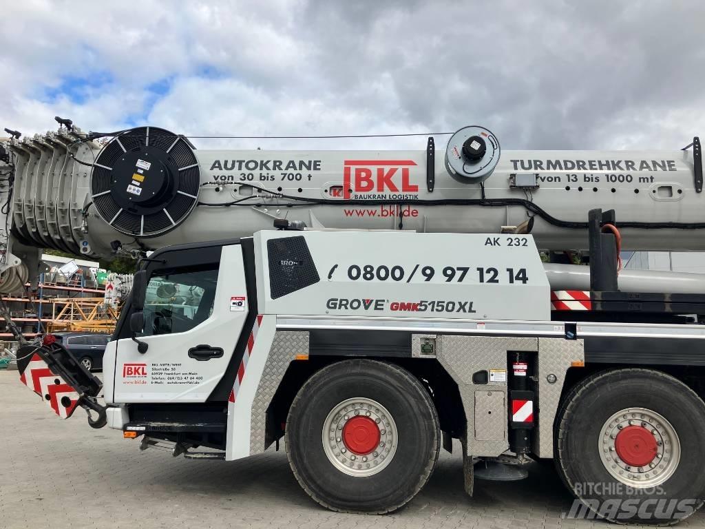Grove GMK 5150 XL Neapdoroto reljefo kranai