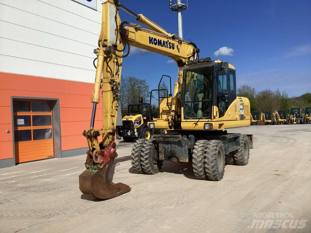 Komatsu PW 160-7E0 Ratiniai ekskavatoriai
